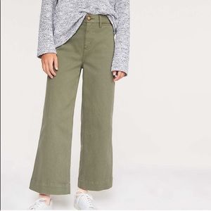 LOU & GREY High Waist Wide Leg Crop Pants